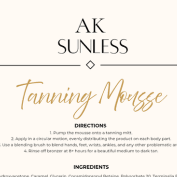 Tanning Mousse at AK Sunless